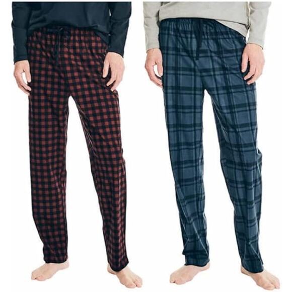 New Nautica Men's Soft Fleece Sleepwear / Pajama Pants - 2 Pack Size 2XL (XXL) - Picture 1 of 5
